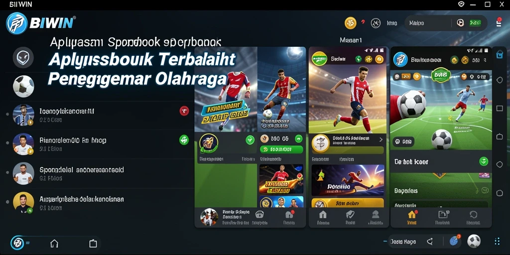 Tampilan gameplay Sportsbook BIWIN dengan fitur taruhan langsung yang menarik.