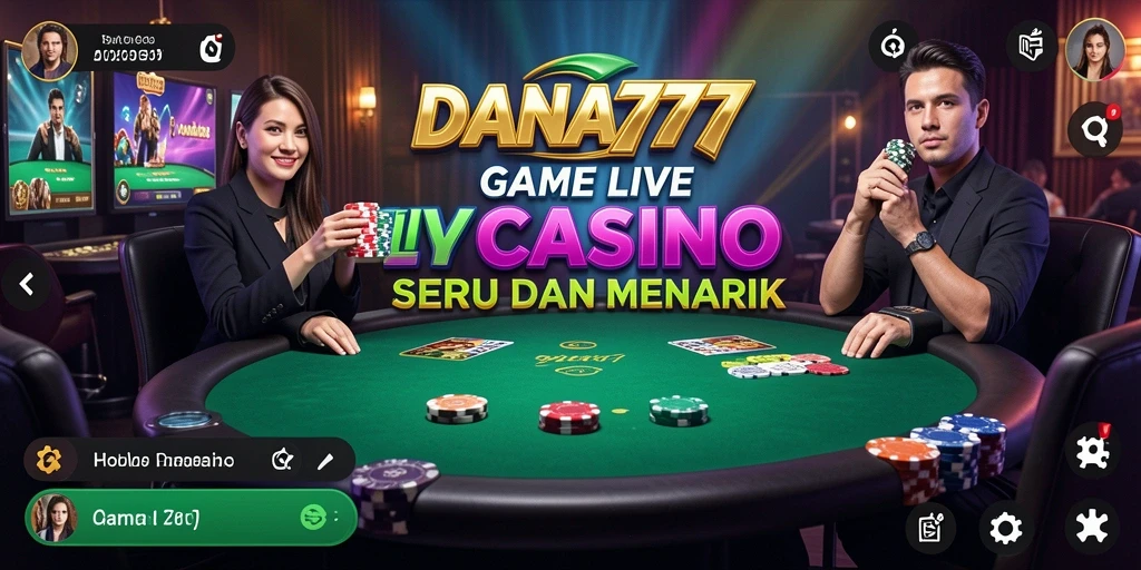 Tampilan utama permainan Live Casino DANA777 yang menarik dan interaktif.
