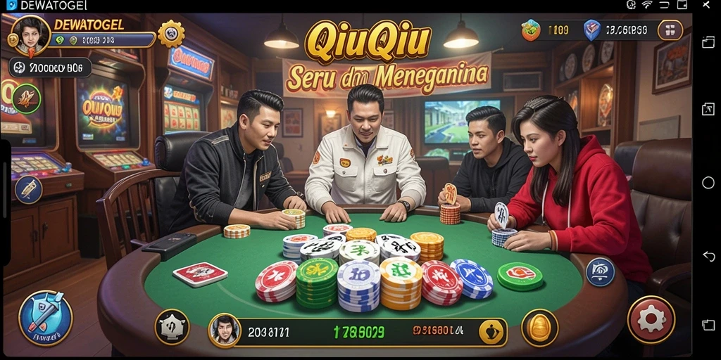 Tangkapan layar gameplay QiuQiu di DEWATOGEL yang mengasyikkan.