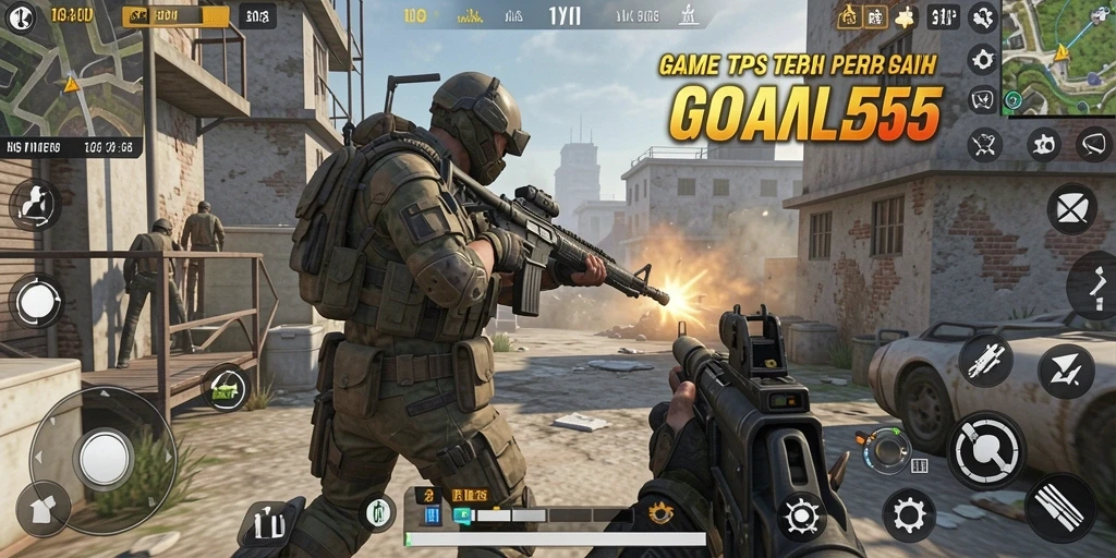 Tampilan aksi seru dari gameplay GOAL55 yang mendebarkan.