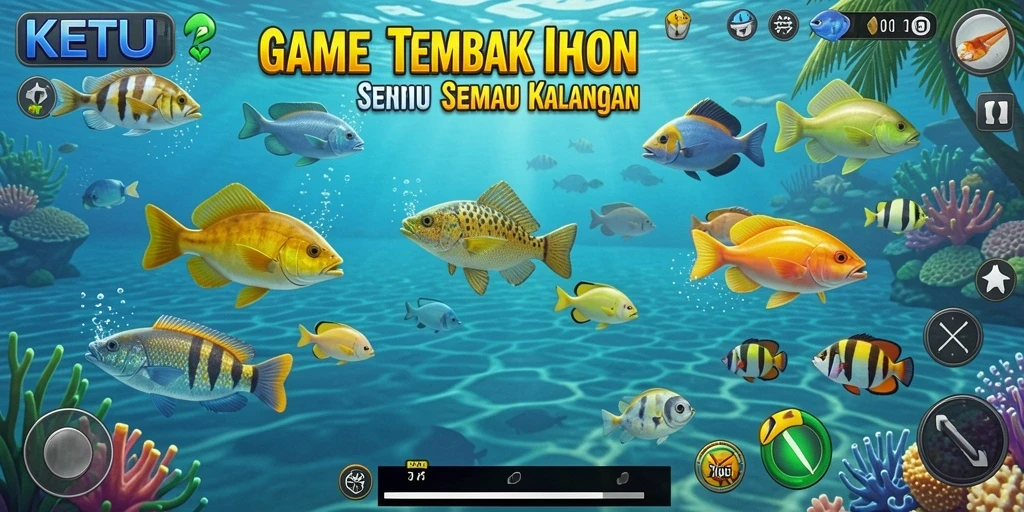 Gameplay yang seru dengan berbagai jenis ikan untuk ditangkap.