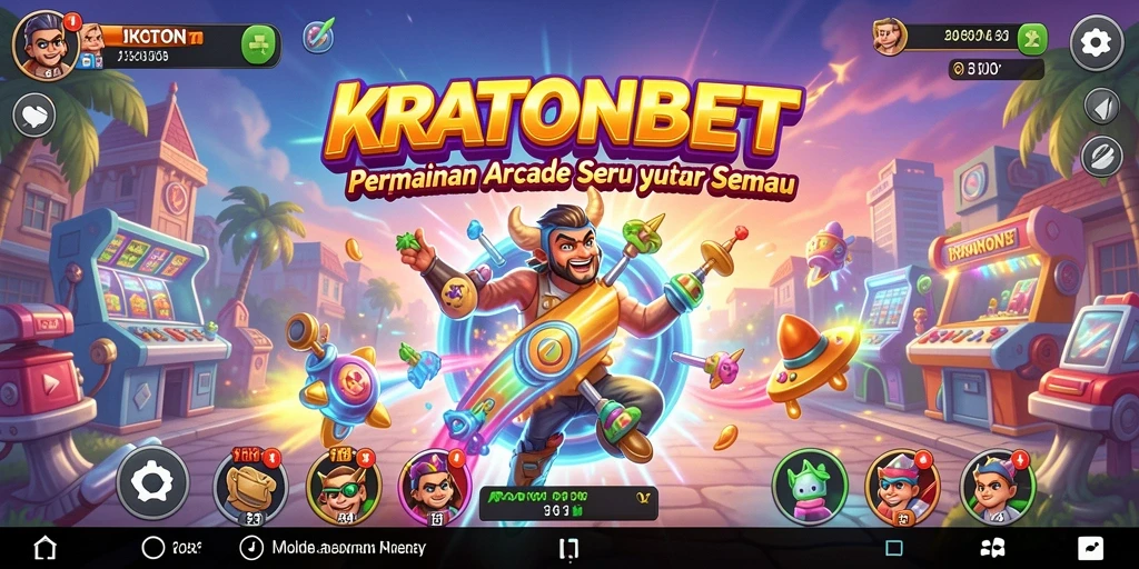 Tangkapan layar gameplay KRATONBET menunjukkan keseruan permainan Arcade.