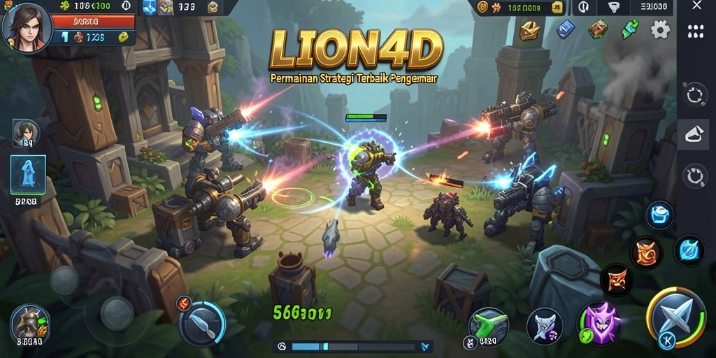 Tangkapan layar gameplay LION4D yang menunjukkan momen strategi mendebarkan.