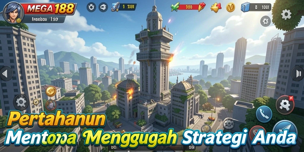 Gameplay seru MEGA188 dalam Tower Defense yang menantang.