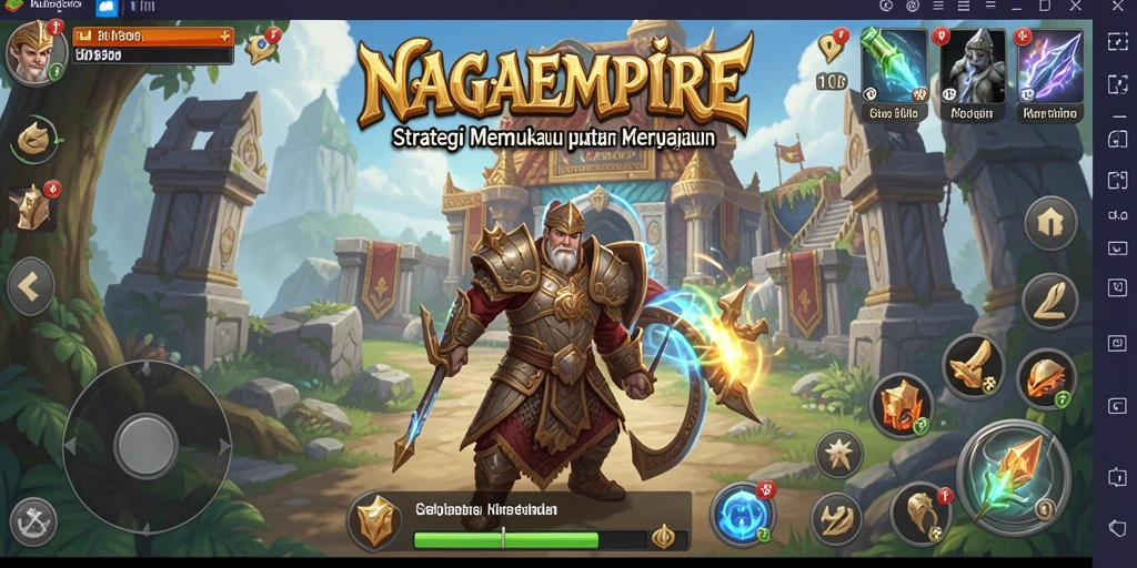 Tangkapan layar menampilkan pertempuran strategis di NAGAEMPIRE.
