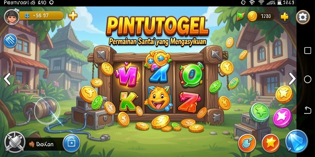 Tampilan gameplay PINTUTOGEL yang seru dan berwarna.