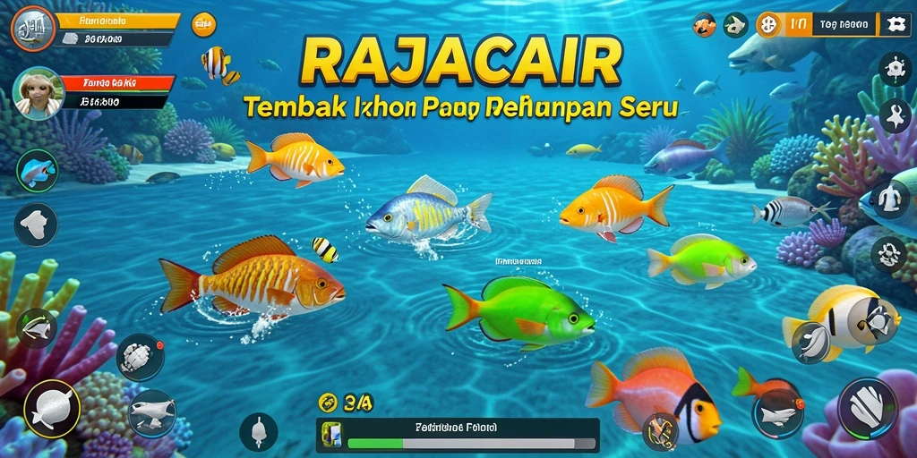 Screenshot gameplay RAJACAIR yang seru saat berburu ikan.