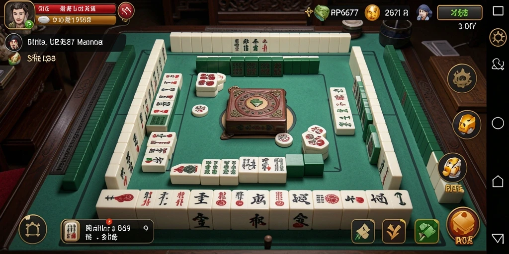 Gameplay seru RP6677 yang menampilkan strategi Mahjong.