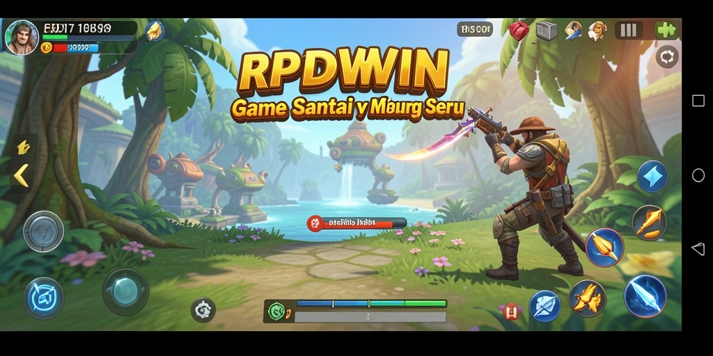 Screenshot gameplay RPIDWIN yang penuh warna dan menyenangkan.