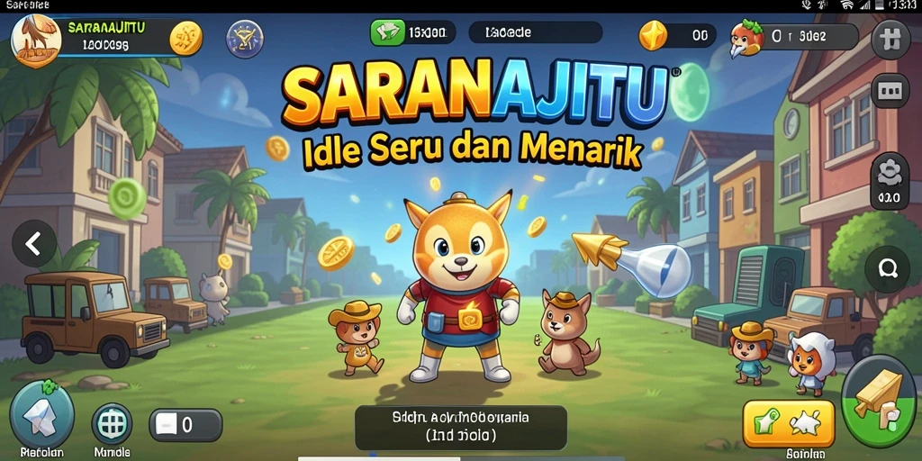 Tampilan gameplay SARANAJITU yang menarik dan mudah dipahami.