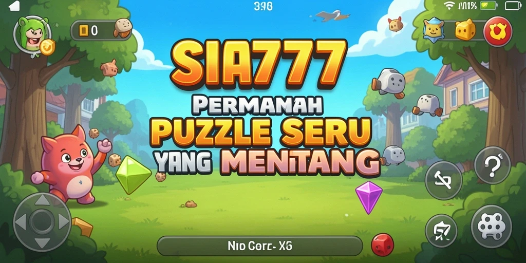 Screenshot gameplay SIA777 menampilkan level Puzzle yang penuh warna.