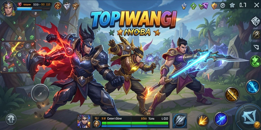 Screenshot gameplay seru dari TOPIWANGI dalam aksi MOBA.