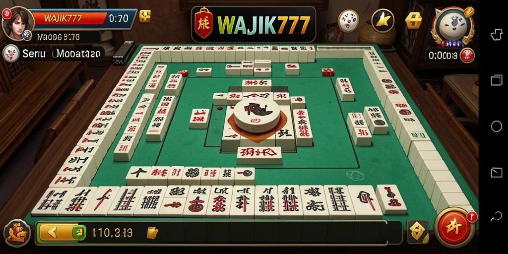 Tampilan gameplay WAJIK777 yang seru dan menantang Mahjong.